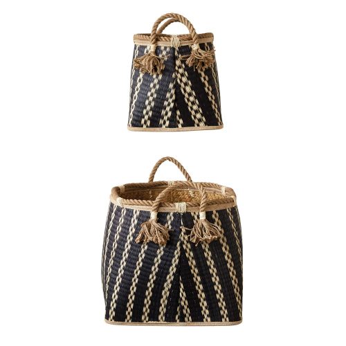 Wicker Baskets with Rope Handles
